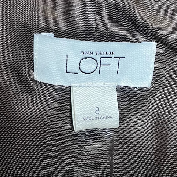 Women's Ann Taylor Loft 100% Wool Leopard Animal Print Pencil Pencil Size 8 - Picture 2 of 4